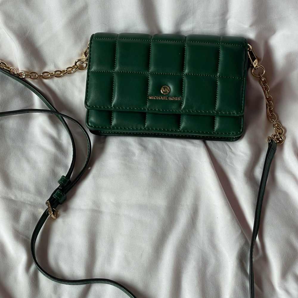Green Michael kors purse